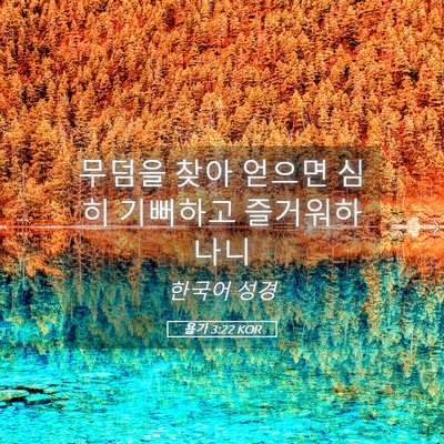Picture 05 - 욥기 3:22 KOR - 무덤을 찾아 얻으면 심히 기뻐하고 - Bible Verse Picture