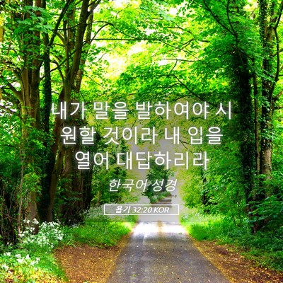 Picture 05 - 욥기 32:20 KOR - 내가 말을 발하여야 시원할 것이라 - Bible Verse Picture