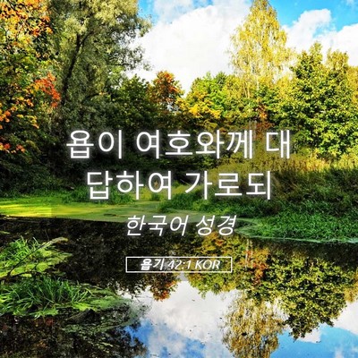 Picture 05 - 욥기 42:1 KOR - 욥이 여호와께 대답하여 - Bible Verse Picture