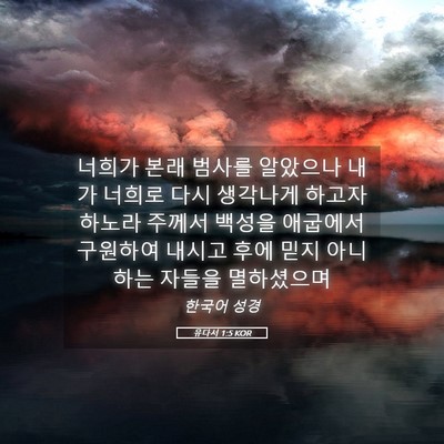 Picture 05 - 유다서 1:5 KOR - 너희가 본래 범사를 알았으나 내가 - Bible Verse Picture