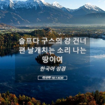 Picture 05 - 이사야 18:1 KOR - 슬프다 구스의 강 건너편 날개치는 - Bible Verse Picture