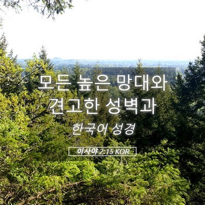 Picture 05 - 이사야 2:15 KOR - 모든 높은 망대와 견고한 - Bible Verse Picture