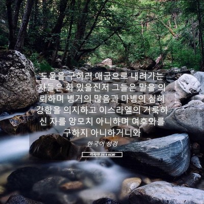 Picture 05 - 이사야 31:1 KOR - 도움을 구하러 애굽으로 내려가는 - Bible Verse Picture