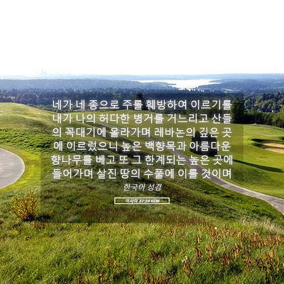 Picture 05 - 이사야 37:24 KOR - 네가 네 종으로 주를 훼방하여 - Bible Verse Picture