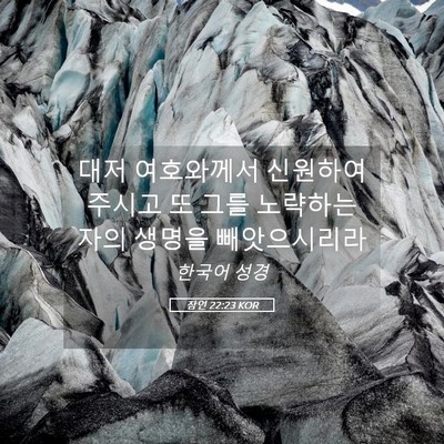 Picture 05 - 잠언 22:23 KOR - 대저 여호와께서 신원하여 주시고 또 - Bible Verse Picture