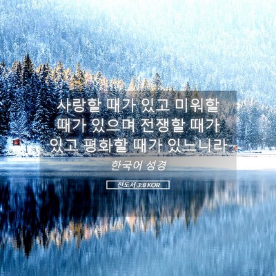 Picture 05 - 전도서 3:8 KOR - 사랑할 때가 있고 미워할 때가 - Bible Verse Picture