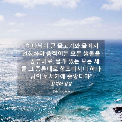 Picture 05 - 창세기 1:21 KOR - 