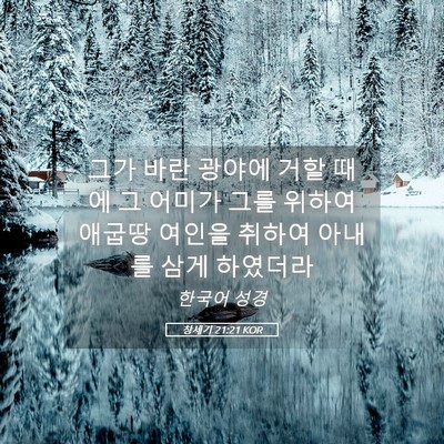 Picture 05 - 창세기 21:21 KOR - 그가 바란 광야에 거할 때에 그 - Bible Verse Picture