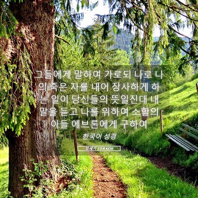 Picture 05 - 창세기 23:8 KOR - 그들에게 말하여 가로되 나로 나의 - Bible Verse Picture
