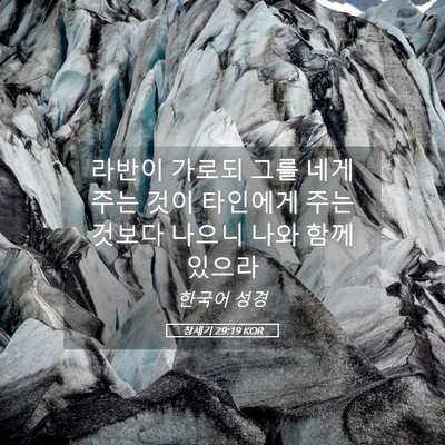 Picture 05 - 창세기 29:19 KOR - 라반이 가로되 그를 네게 주는 것이 - Bible Verse Picture