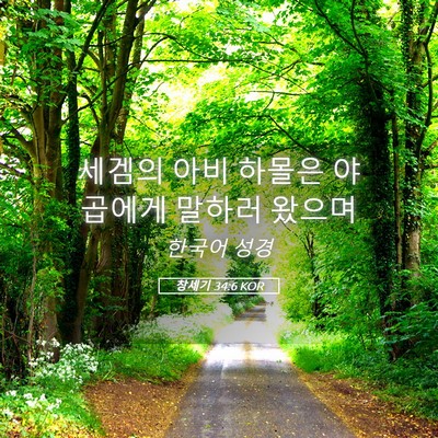 Picture 05 - 창세기 34:6 KOR - 세겜의 아비 하몰은 야곱에게 말하러 - Bible Verse Picture