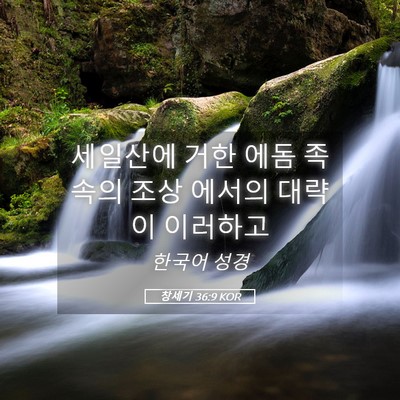 Picture 05 - 창세기 36:9 KOR - 세일산에 거한 에돔 족속의 조상 - Bible Verse Picture
