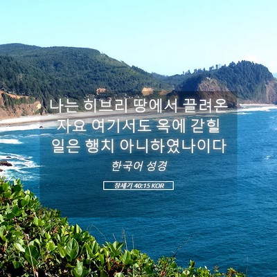 Picture 05 - 창세기 40:15 KOR - 나는 히브리 땅에서 끌려온 자요 - Bible Verse Picture