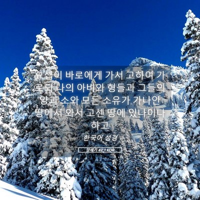 Picture 05 - 창세기 47:1 KOR - 요셉이 바로에게 가서 고하여 가로되 - Bible Verse Picture
