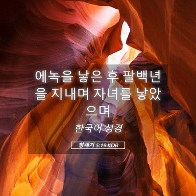 Picture 05 - 창세기 5:19 KOR - 에녹을 낳은 후 팔백년을 지내며 - Bible Verse Picture
