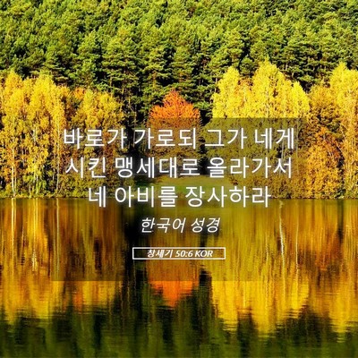 Picture 05 - 창세기 50:6 KOR - 바로가 가로되 그가 네게 시킨 - Bible Verse Picture