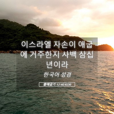 Picture 05 - 출애굽기 12:40 KOR - 이스라엘 자손이 애굽에 거주한지 - Bible Verse Picture
