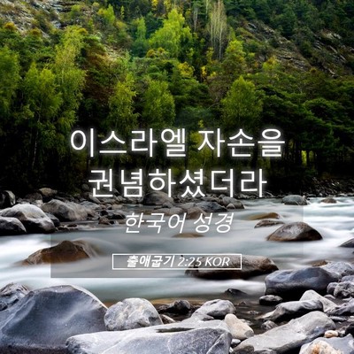Picture 05 - 출애굽기 2:25 KOR - 이스라엘 자손을 - Bible Verse Picture