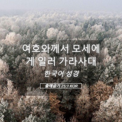 Picture 05 - 출애굽기 25:1 KOR - 여호와께서 모세에게 일러 - Bible Verse Picture