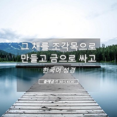 Picture 05 - 출애굽기 30:5 KOR - 그 채를 조각목으로 만들고 금으로 - Bible Verse Picture