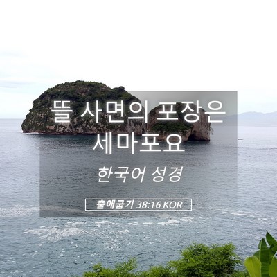 Picture 05 - 출애굽기 38:16 KOR - 뜰 사면의 포장은 - Bible Verse Picture
