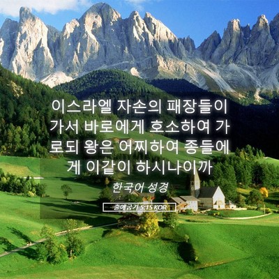 Picture 05 - 출애굽기 5:15 KOR - 이스라엘 자손의 패장들이 가서 - Bible Verse Picture