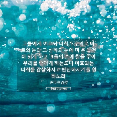 Picture 05 - 출애굽기 5:21 KOR - 그들에게 이르되 너희가 우리로 - Bible Verse Picture