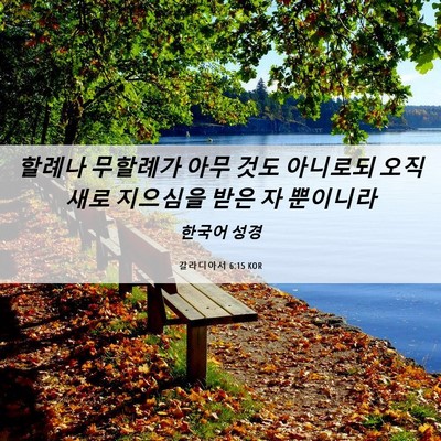 Picture 06 - 갈라디아서 6:15 KOR - 할례나 무할례가 아무 것도 아니로되 - Bible Verse Picture