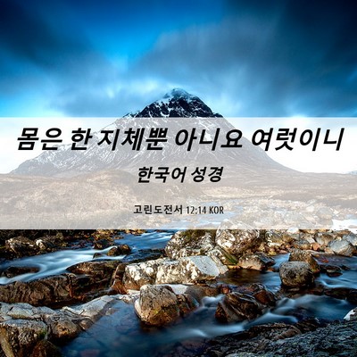 Picture 06 - 고린도전서 12:14 KOR - 몸은 한 지체뿐 아니요 - Bible Verse Picture