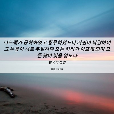 Picture 06 - 나훔 2:10 KOR - 니느웨가 공허하였고 황무하였도다 - Bible Verse Picture