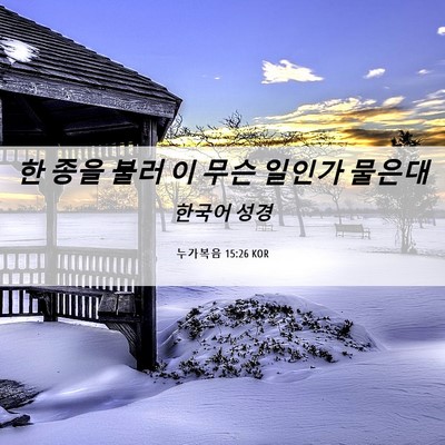 Picture 06 - 누가복음 15:26 KOR - 한 종을 불러 이 무슨 일인가 - Bible Verse Picture