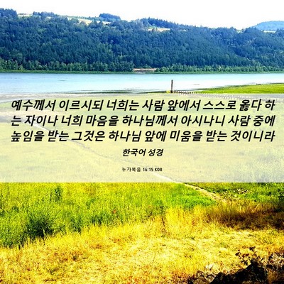 Picture 06 - 누가복음 16:15 KOR - 예수께서 이르시되 너희는 사람 - Bible Verse Picture