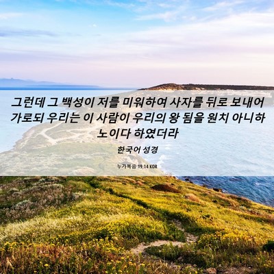 Picture 06 - 누가복음 19:14 KOR - 그런데 그 백성이 저를 미워하여 - Bible Verse Picture