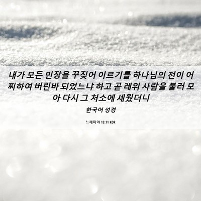 Picture 06 - 느헤미야 13:11 KOR - 내가 모든 민장을 꾸짖어 이르기를 - Bible Verse Picture