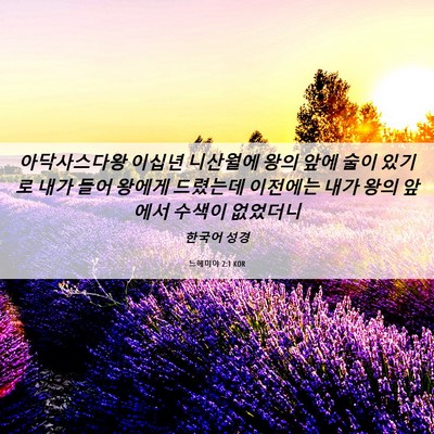 Picture 06 - 느헤미야 2:1 KOR - 아닥사스다왕 이십년 니산월에 왕의 - Bible Verse Picture