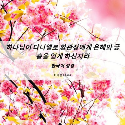 Picture 06 - 다니엘 1:9 KOR - 하나님이 다니엘로 환관장에게 - Bible Verse Picture