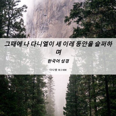 Picture 06 - 다니엘 10:2 KOR - 그때에 나 다니엘이 세 이레 동안을 - Bible Verse Picture
