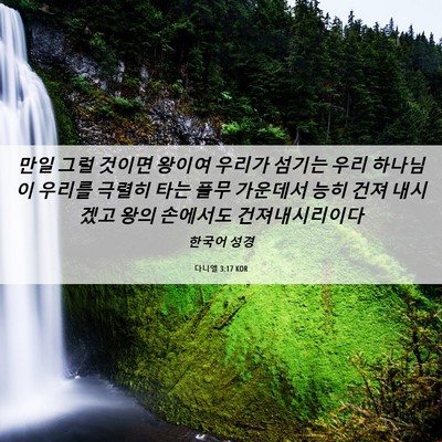 Picture 06 - 다니엘 3:17 KOR - 만일 그럴 것이면 왕이여 우리가 - Bible Verse Picture