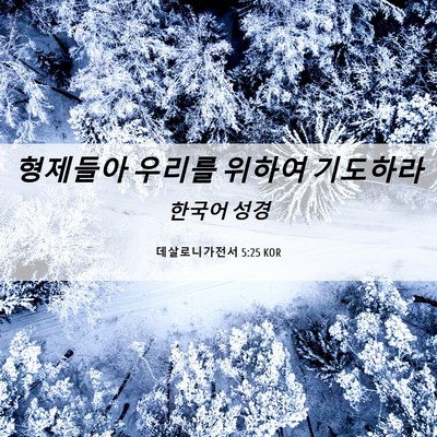 Picture 06 - 데살로니가전서 5:25 KOR - 형제들아 우리를 위하여 - Bible Verse Picture