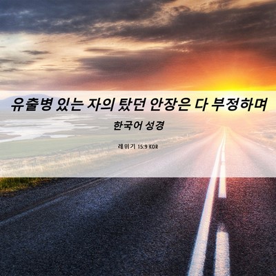 Picture 06 - 레위기 15:9 KOR - 유출병 있는 자의 탔던 안장은 다 - Bible Verse Picture