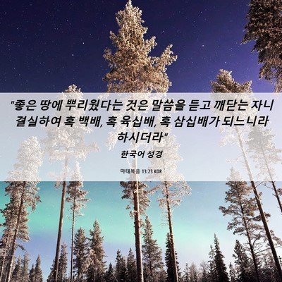 Picture 06 - 마태복음 13:23 KOR - 