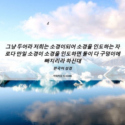 Picture 06 - 마태복음 15:14 KOR - 그냥 두어라 저희는 소경이되어 - Bible Verse Picture
