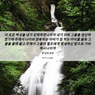 Picture 06 - 민수기 11:12 KOR - 이 모든 백성을 내가 잉태하였나이까 - Bible Verse Picture