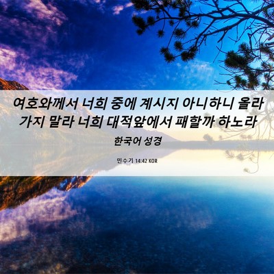 Picture 06 - 민수기 14:42 KOR - 여호와께서 너희 중에 계시지 - Bible Verse Picture