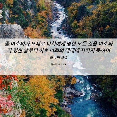 Picture 06 - 민수기 15:23 KOR - 곧 여호와가 모세로 너희에게 명한 - Bible Verse Picture