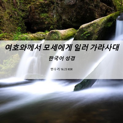 Picture 06 - 민수기 16:23 KOR - 여호와께서 모세에게 일러 - Bible Verse Picture