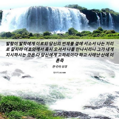 Picture 06 - 민수기 23:3 KOR - 발람이 발락에게 이르되 당신의 - Bible Verse Picture