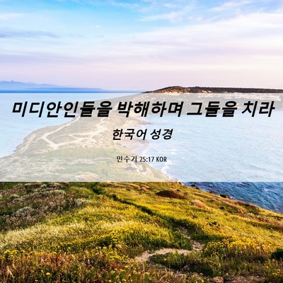 Picture 06 - 민수기 25:17 KOR - 미디안인들을 박해하며 그들을 - Bible Verse Picture