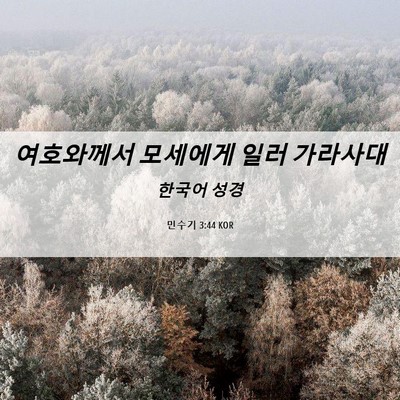 Picture 06 - 민수기 3:44 KOR - 여호와께서 모세에게 일러 - Bible Verse Picture