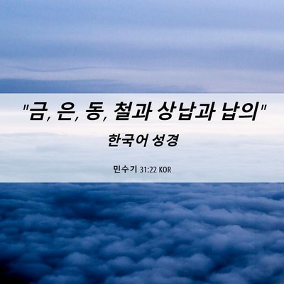 Picture 06 - 민수기 31:22 KOR - 